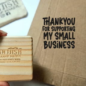 Thank you for supporting my small business stamp