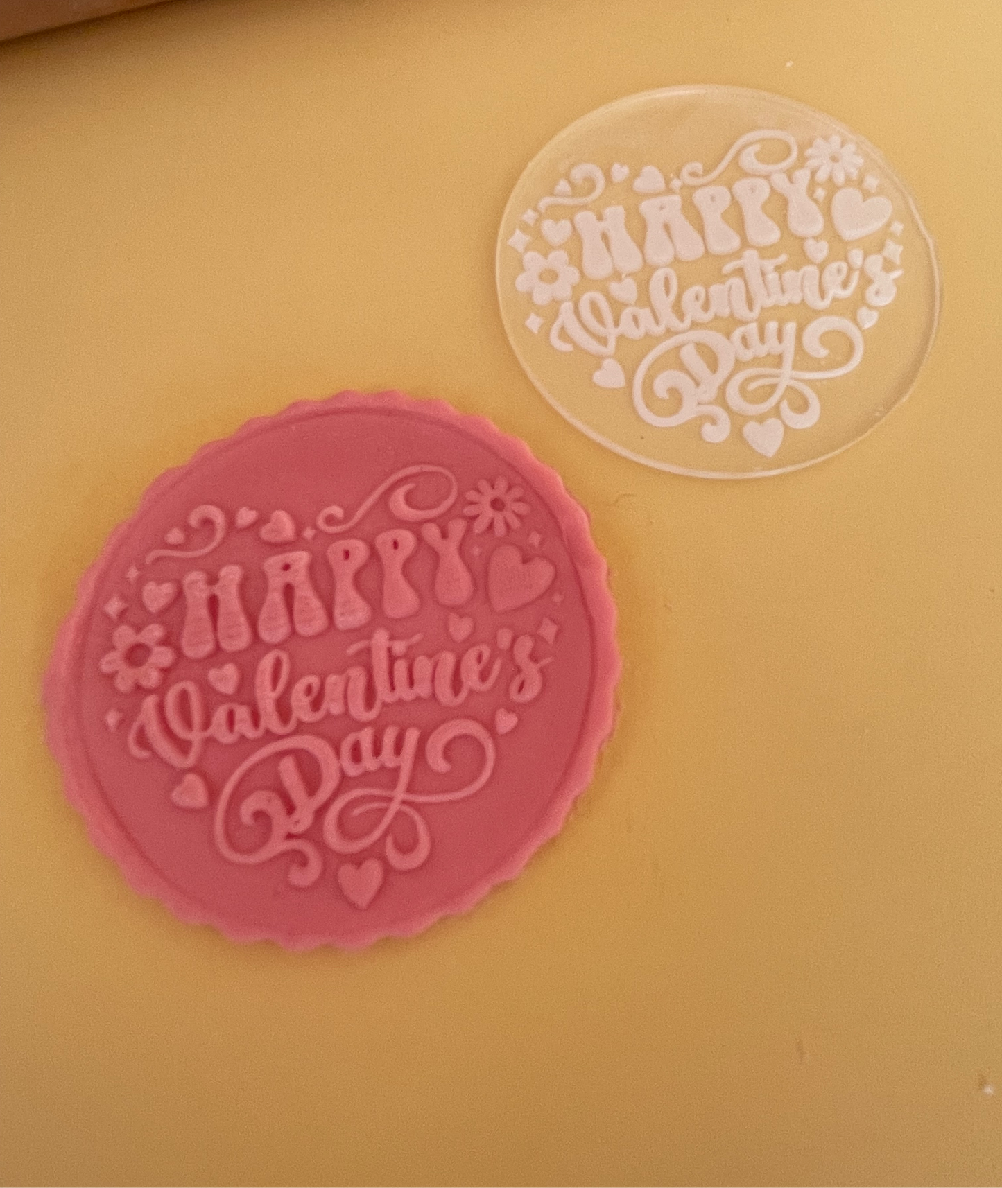 Happy Valentine’s Day embossing stamp