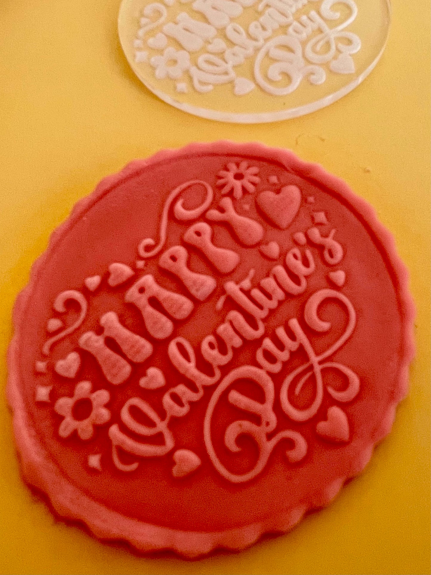 Happy Valentine’s Day embossing stamp