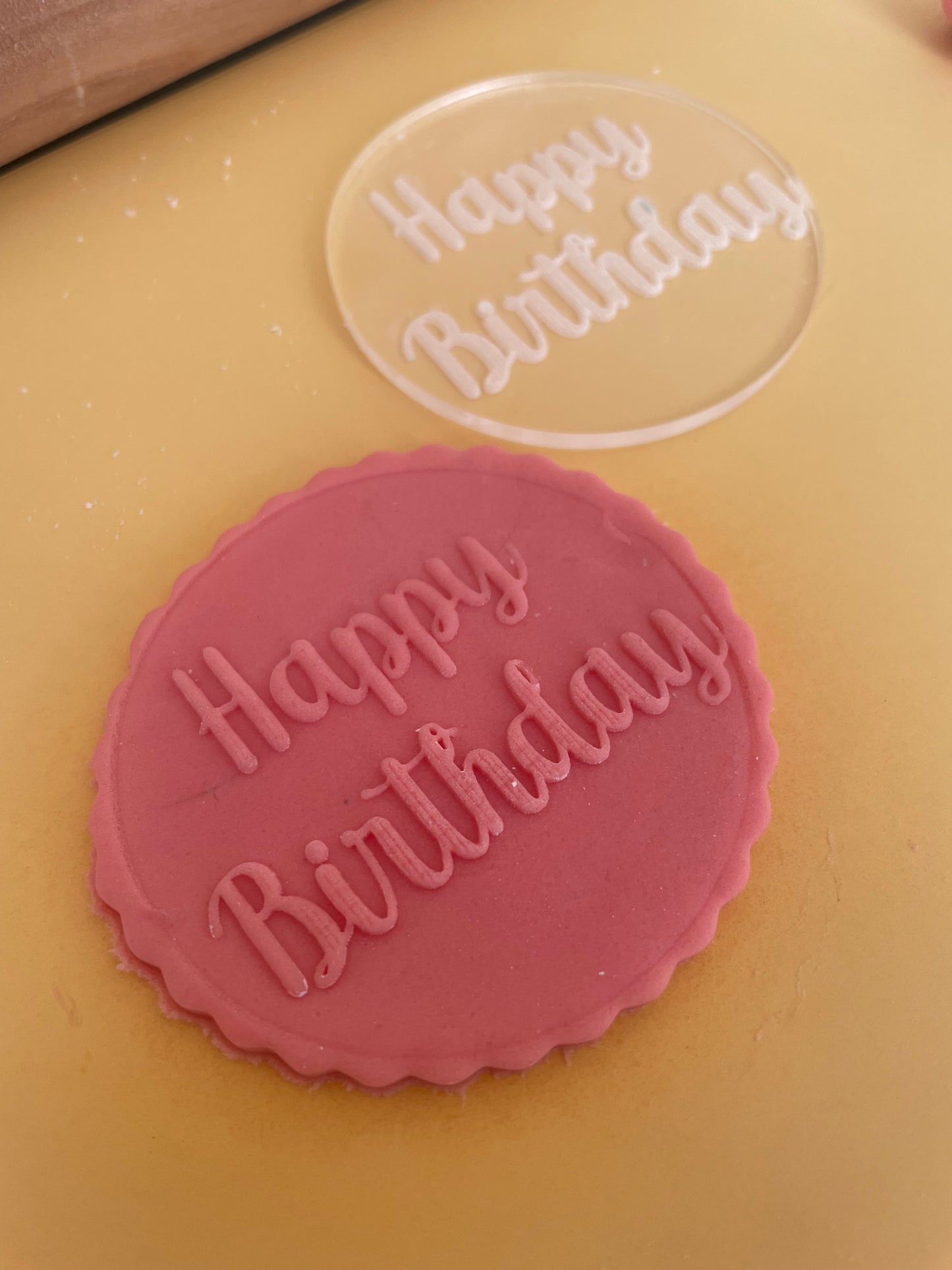 Happy Birthday embossing stamp