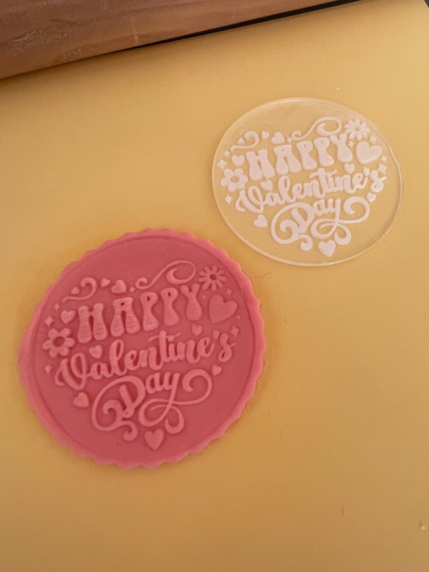 Happy Valentine’s Day embossing stamp