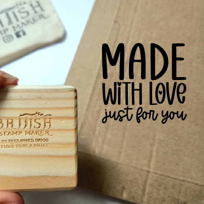 Made with love stamp