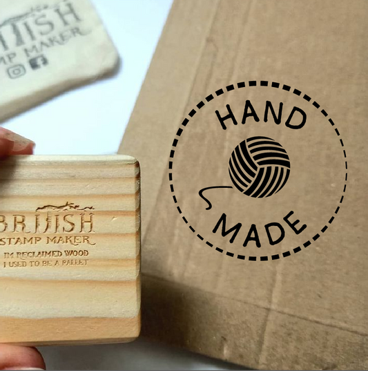 Hand made yarn stamp