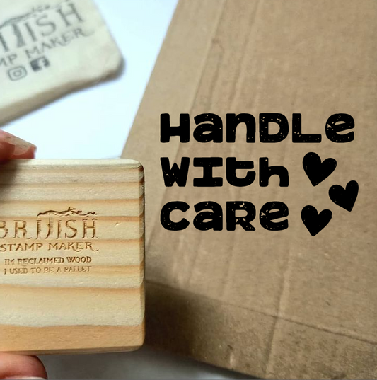 Handle with care stamp